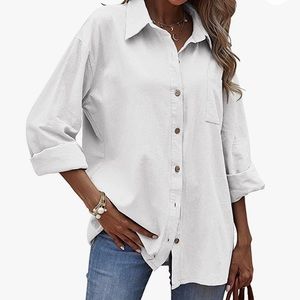Womens Oversized Button Down
